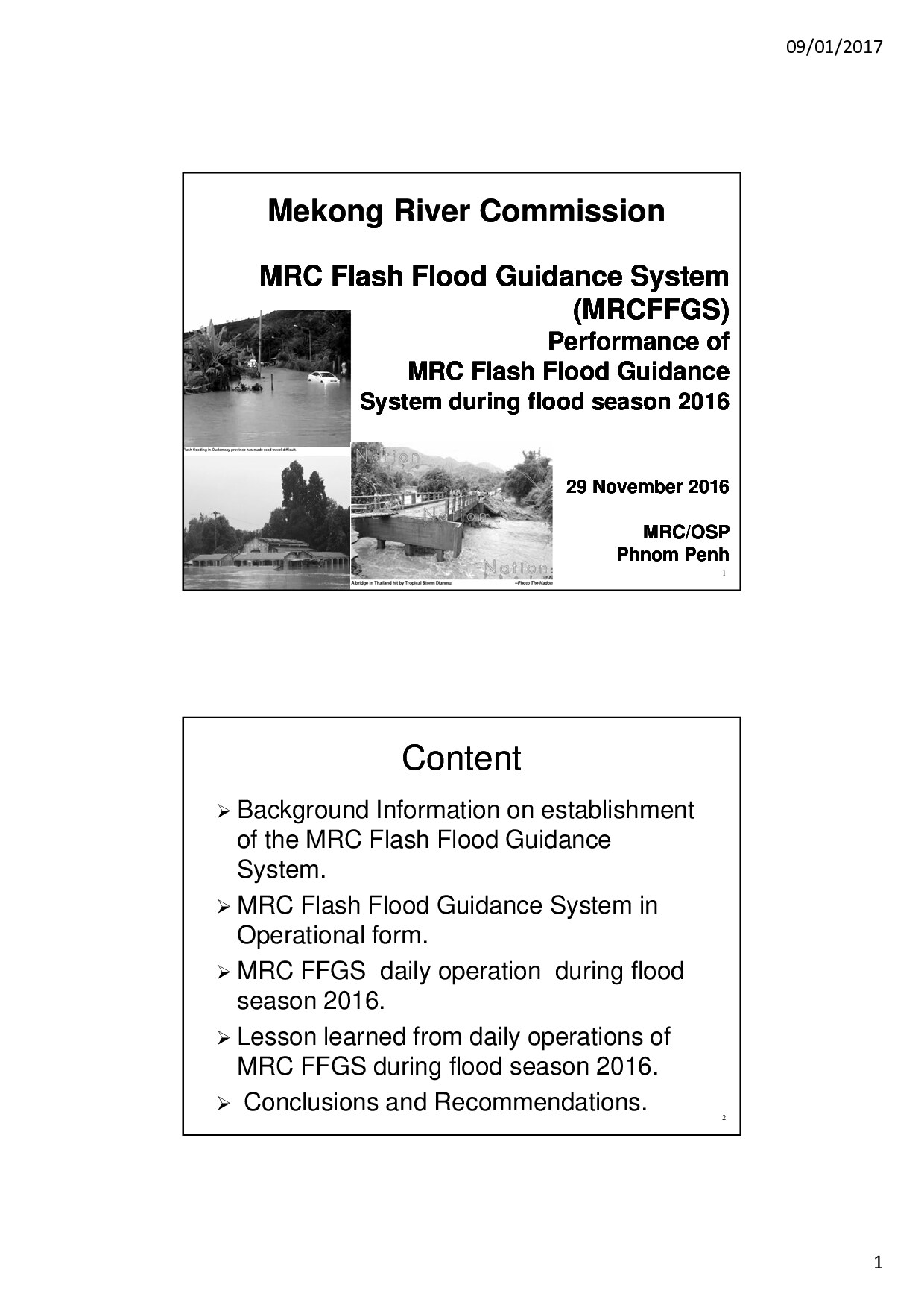 MRC Flash Flood Guidance System (MRCFFGS)