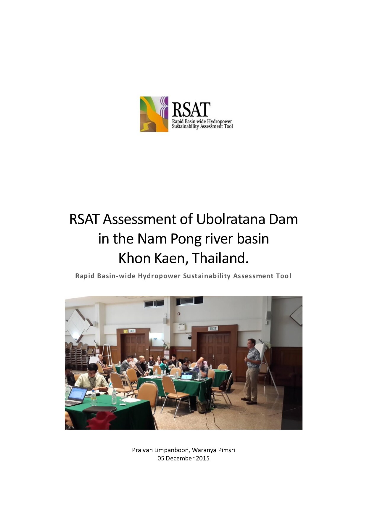 RSAT Assessment of Ubolratana Dam in the Nam Pong river basin Khon Kaen, Thailand (16/6/59)