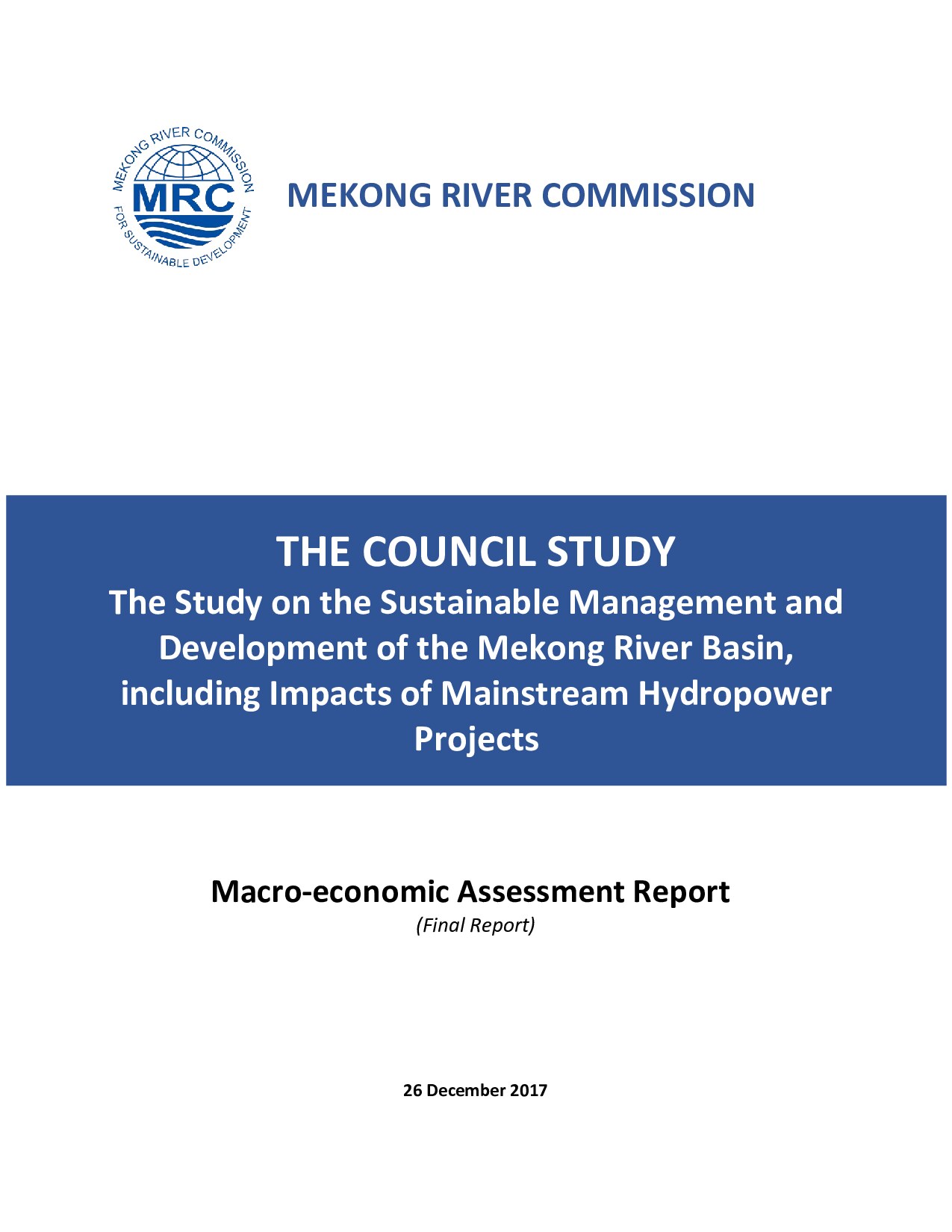 Macro-economic Assessment Report